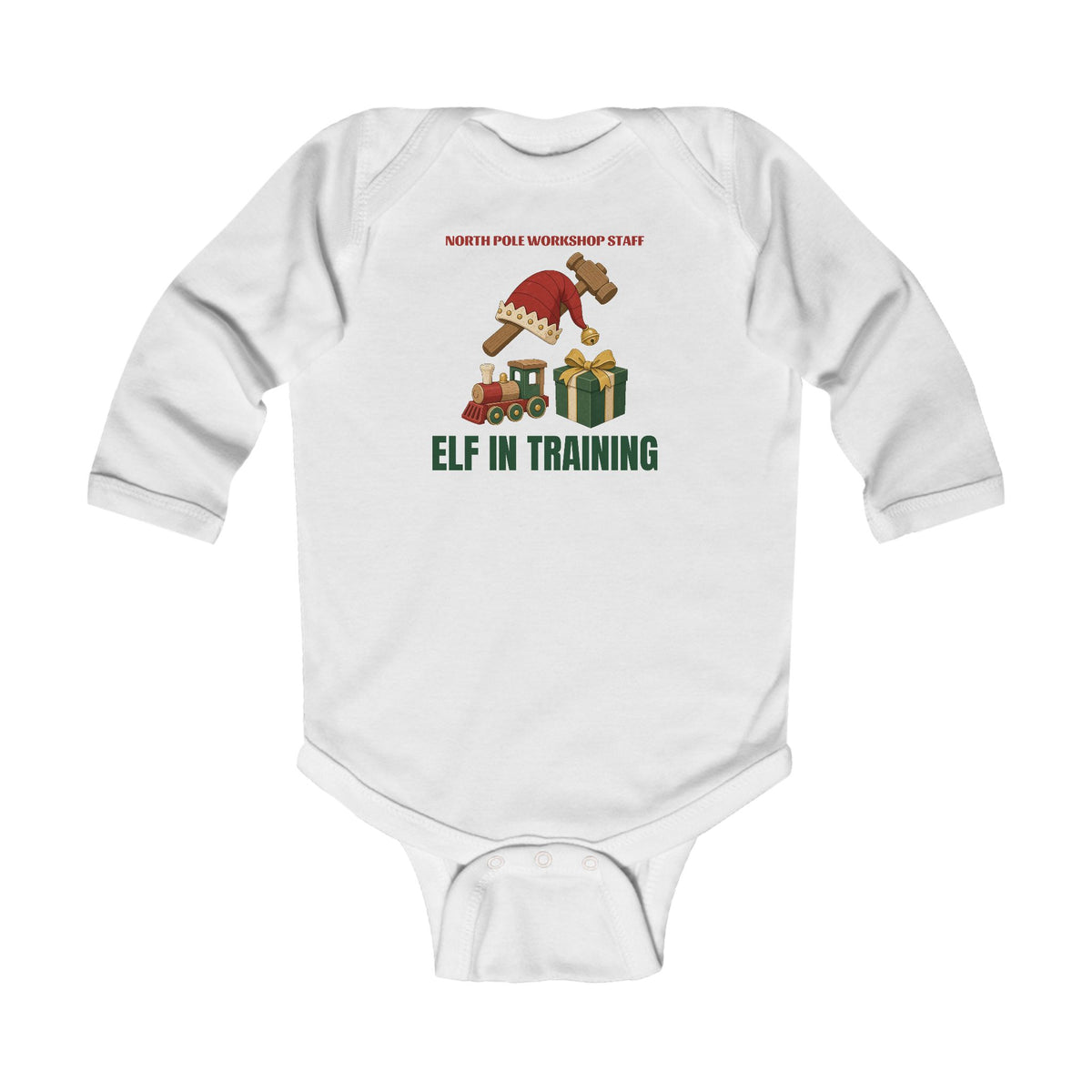 North Pole Workshop Elf in Training Bodysuit - Baby