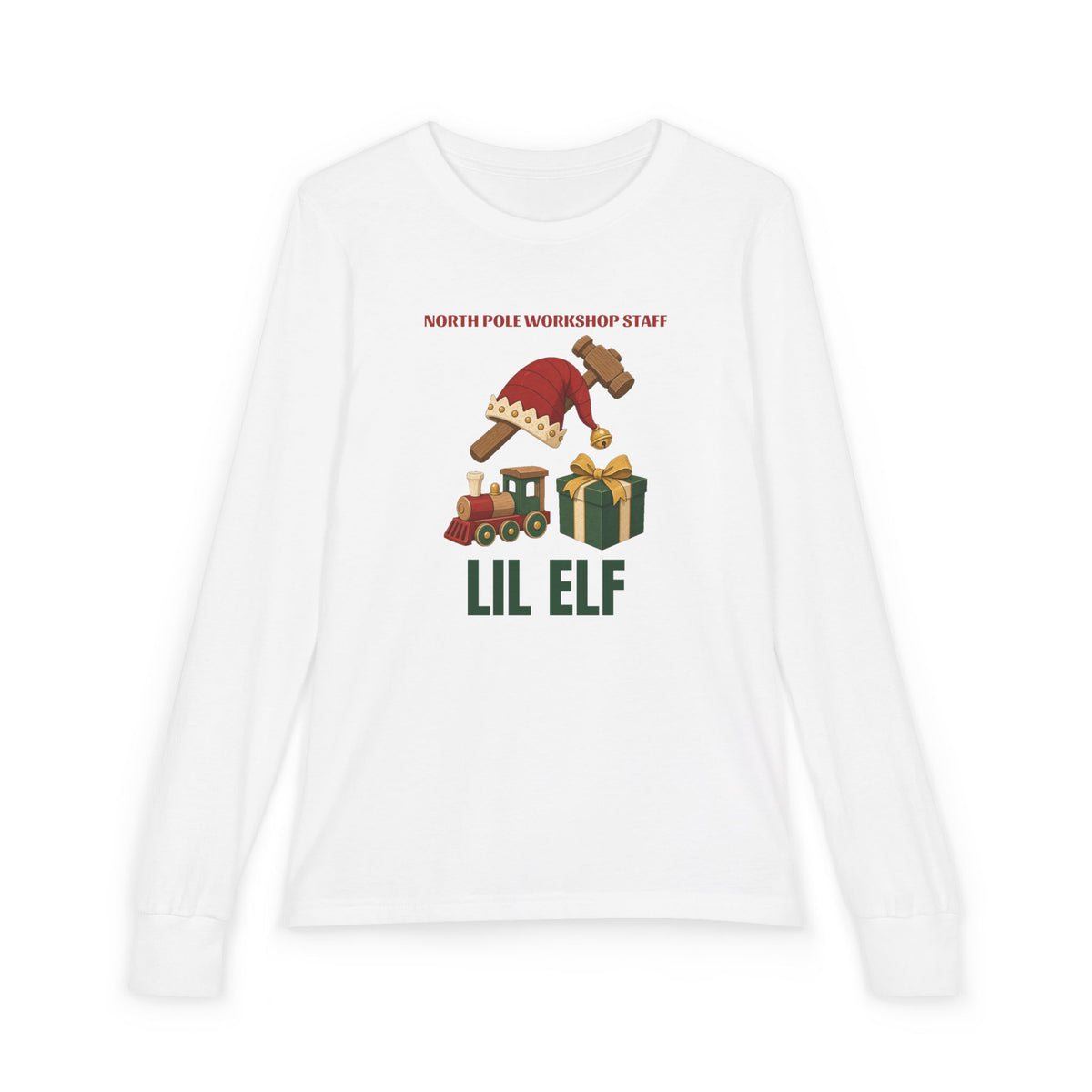 North Pole Workshop Lil Elf Long Sleeve Lounge Tee - Kids