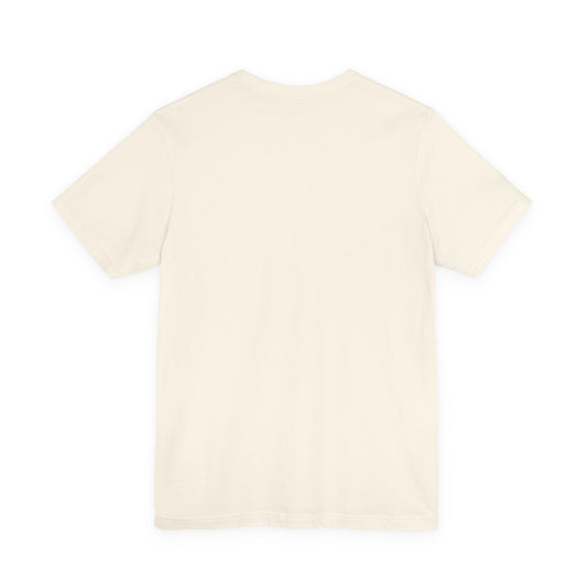 Team Sleigh Co-Pilot adult Christmas tee in natural flat lay, plain back view